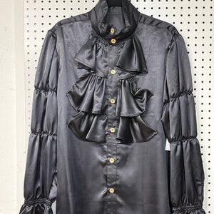 Fancy Black Gothic Pirate New Romantic Shirt
